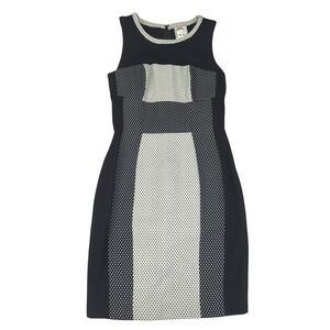 Yoana Baraschi Black White Polka Dot Sleeveless Dress Size 0‎ Fitted Career